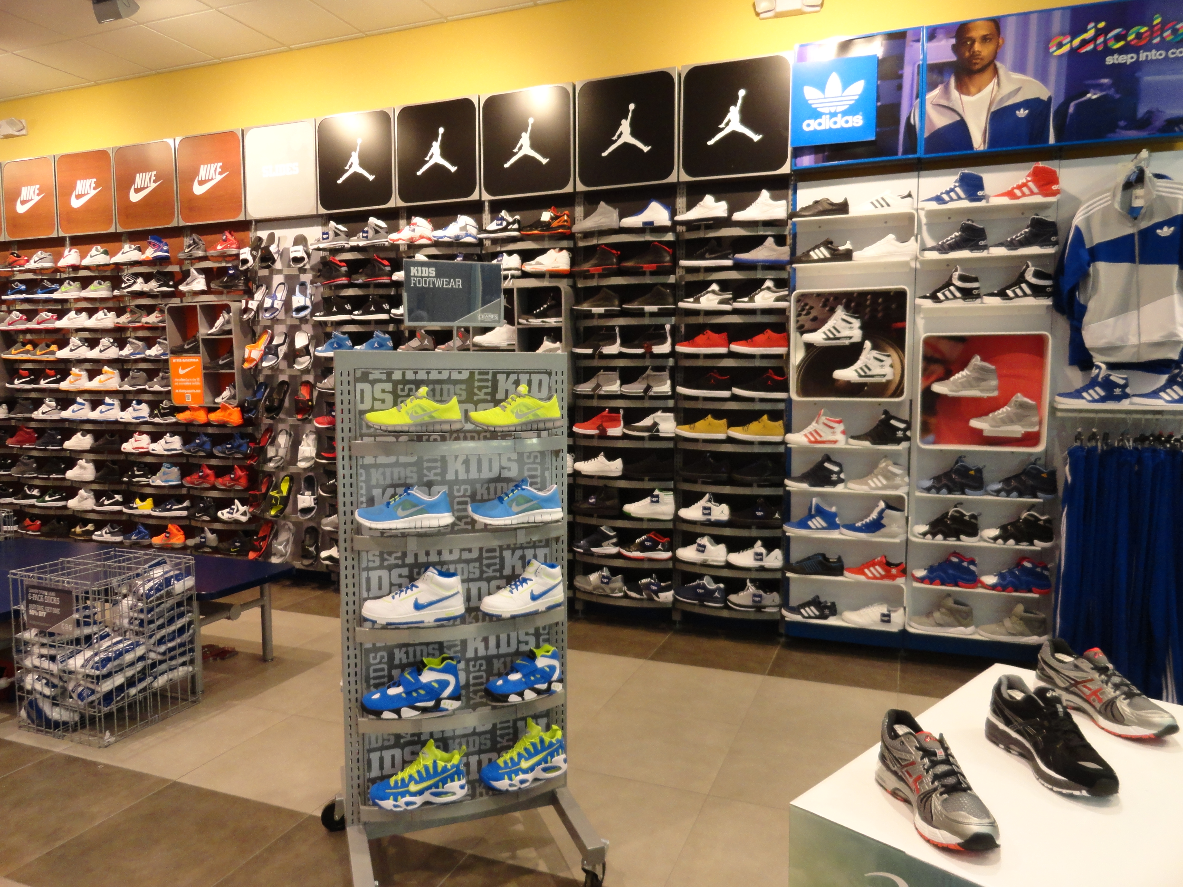 champs shoe store in the mall